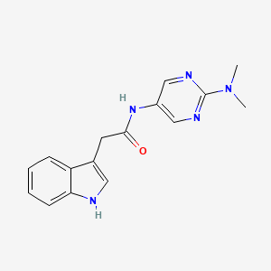 molecular formula C16H17N5O B2471889 N-[2-(dimethylamino)pyrimidin-5-yl]-2-(1H-indol-3-yl)acetamide CAS No. 1396685-55-4