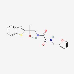 molecular formula C18H18N2O4S B2471939 N-[2-(1-benzothiophen-2-yl)-2-hydroxypropyl]-N'-[(furan-2-yl)methyl]ethanediamide CAS No. 1903893-01-5