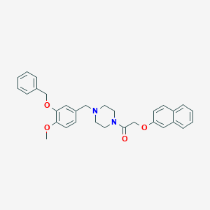 molecular formula C31H32N2O4 B247194 1-[3-(Benzyloxy)-4-methoxybenzyl]-4-[(2-naphthyloxy)acetyl]piperazine 