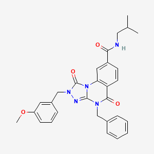 B2471967 4-benzyl-N-isobutyl-2-(3-methoxybenzyl)-1,5-dioxo-1,2,4,5-tetrahydro-[1,2,4]triazolo[4,3-a]quinazoline-8-carboxamide CAS No. 1242991-52-1