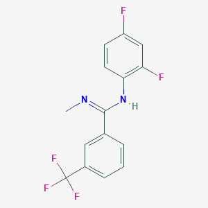 N-(2,4-difluorophenyl)-N'-methyl-3-(trifluoromethyl)benzenecarboximidamide