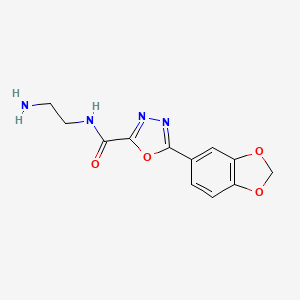 N-(2-aminoethyl)-5-(1,3-benzodioxol-5-yl)-1,3,4-oxadiazole-2-carboxamide