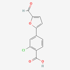 2-Chloro-4-(5-formylfuran-2-yl)benzoic acid