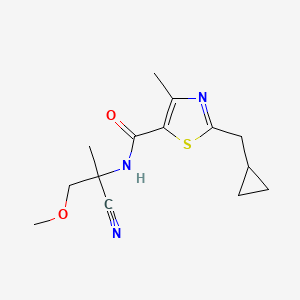 N-(2-Cyano-1-methoxypropan-2-yl)-2-(cyclopropylmethyl)-4-methyl-1,3-thiazole-5-carboxamide