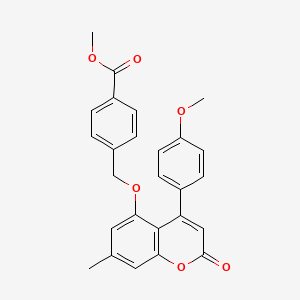 methyl 4-({[4-(4-methoxyphenyl)-7-methyl-2-oxo-2H-chromen-5-yl]oxy}methyl)benzoate