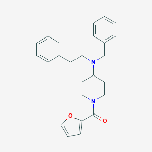 molecular formula C25H28N2O2 B247200 N-benzyl-1-(2-furoyl)-N-(2-phenylethyl)-4-piperidinamine 