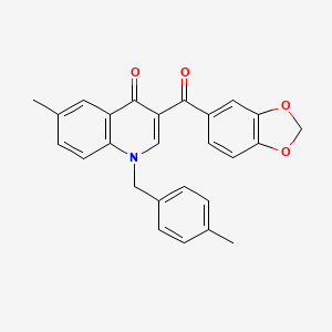 3-(2H-1,3-benzodioxole-5-carbonyl)-6-methyl-1-[(4-methylphenyl)methyl]-1,4-dihydroquinolin-4-one