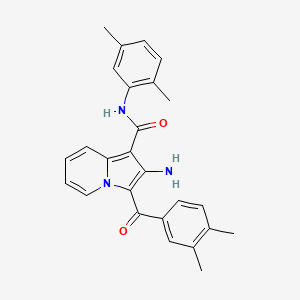 2-amino-3-(3,4-dimethylbenzoyl)-N-(2,5-dimethylphenyl)indolizine-1-carboxamide