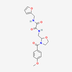 N1-(furan-2-ylmethyl)-N2-((3-(4-methoxybenzoyl)oxazolidin-2-yl)methyl)oxalamide