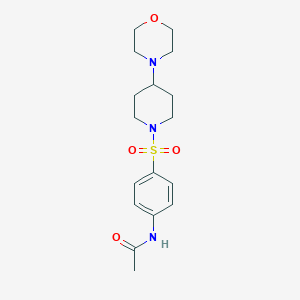 molecular formula C17H25N3O4S B247207 N~1~-{4-[(4-MORPHOLINOPIPERIDINO)SULFONYL]PHENYL}ACETAMIDE 