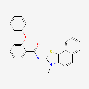 molecular formula C25H18N2O2S B2472074 N-[(2E)-3-methyl-2H,3H-naphtho[2,1-d][1,3]thiazol-2-ylidene]-2-phenoxybenzamide CAS No. 477504-33-9