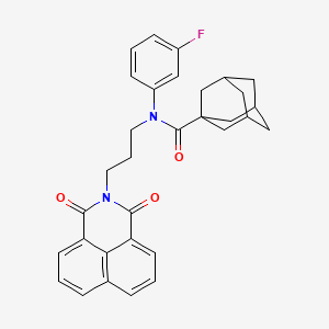molecular formula C32H31FN2O3 B2472082 N-(3-{2,4-dioxo-3-azatricyclo[7.3.1.0^{5,13}]trideca-1(12),5,7,9(13),10-pentaen-3-yl}propyl)-N-(3-fluorophenyl)adamantane-1-carboxamide CAS No. 313502-04-4