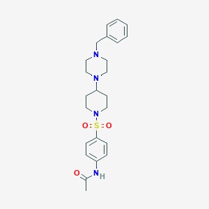 molecular formula C24H32N4O3S B247210 N~1~-(4-{[4-(4-BENZYLPIPERAZINO)PIPERIDINO]SULFONYL}PHENYL)ACETAMIDE 