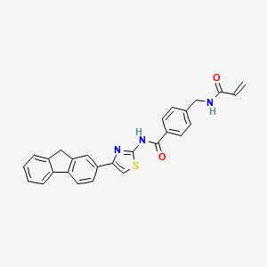 molecular formula C27H21N3O2S B2472104 N-[4-(9H-fluoren-2-yl)-1,3-thiazol-2-yl]-4-[(prop-2-enamido)methyl]benzamide CAS No. 1647562-10-4