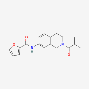 molecular formula C18H20N2O3 B2472118 N-(2-isobutyryl-1,2,3,4-tetrahydroisoquinolin-7-yl)furan-2-carboxamide CAS No. 955738-28-0