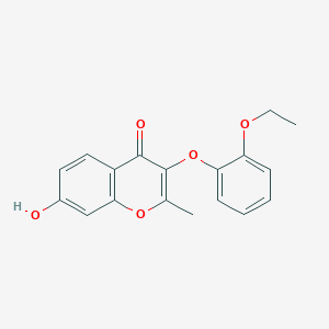molecular formula C18H16O5 B2472131 3-(2-ethoxyphenoxy)-7-hydroxy-2-methyl-4H-chromen-4-one CAS No. 637750-93-7