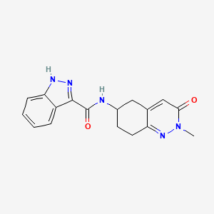 molecular formula C17H17N5O2 B2472193 N-(2-methyl-3-oxo-2,3,5,6,7,8-hexahydrocinnolin-6-yl)-1H-indazole-3-carboxamide CAS No. 2034320-25-5