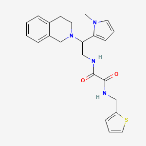 molecular formula C23H26N4O2S B2472205 N'-[2-(1-methyl-1H-pyrrol-2-yl)-2-(1,2,3,4-tetrahydroisoquinolin-2-yl)ethyl]-N-[(thiophen-2-yl)methyl]ethanediamide CAS No. 1049423-65-5