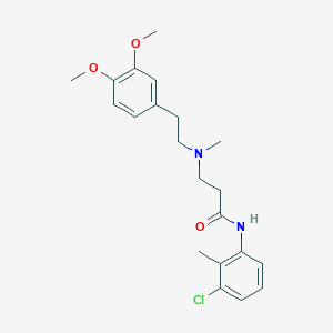 molecular formula C21H27ClN2O3 B247223 N~1~-(3-CHLORO-2-METHYLPHENYL)-3-[(3,4-DIMETHOXYPHENETHYL)(METHYL)AMINO]PROPANAMIDE 