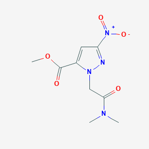 molecular formula C9H12N4O5 B2472232 methyl 1-[2-(dimethylamino)-2-oxoethyl]-3-nitro-1H-pyrazole-5-carboxylate CAS No. 1245823-34-0