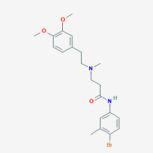 molecular formula C21H27BrN2O3 B247224 N~1~-(4-BROMO-3-METHYLPHENYL)-3-[(3,4-DIMETHOXYPHENETHYL)(METHYL)AMINO]PROPANAMIDE 