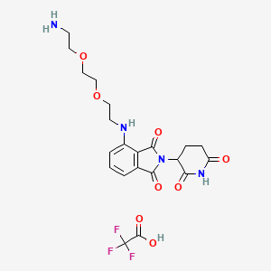 molecular formula C21H25F3N4O8 B2472243 Thalidomide-PEG2-C2-NH2 TFA 