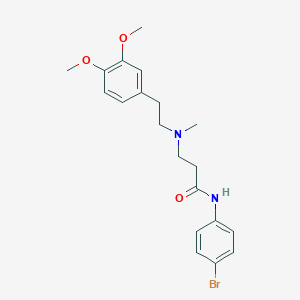 molecular formula C20H25BrN2O3 B247225 N~1~-(4-BROMOPHENYL)-3-[(3,4-DIMETHOXYPHENETHYL)(METHYL)AMINO]PROPANAMIDE 