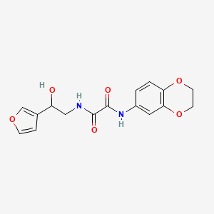 molecular formula C16H16N2O6 B2472301 N'-(2,3-dihydro-1,4-benzodioxin-6-yl)-N-[2-(furan-3-yl)-2-hydroxyethyl]ethanediamide CAS No. 1396815-38-5