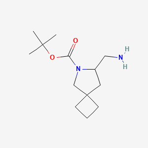 molecular formula C13H24N2O2 B2472317 Tert-butyl 7-(aminomethyl)-6-azaspiro[3.4]octane-6-carboxylate CAS No. 2092124-98-4