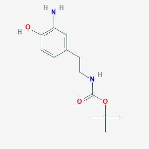 molecular formula C13H20N2O3 B2472335 tert-butylN-[2-(3-amino-4-hydroxyphenyl)ethyl]carbamate CAS No. 1266995-10-1