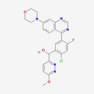 molecular formula C24H21ClFN5O3 B2472361 (Rac)-Nedisertib CAS No. 1637542-34-7