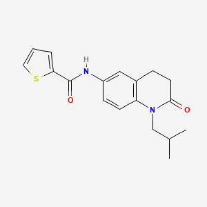 molecular formula C18H20N2O2S B2472380 N-(1-isobutyl-2-oxo-1,2,3,4-tetrahydroquinolin-6-yl)thiophene-2-carboxamide CAS No. 941953-98-6