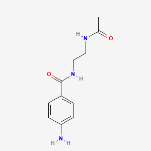 molecular formula C11H15N3O2 B2472385 N-(2-acetamidoethyl)-4-aminobenzamide CAS No. 1156997-84-0