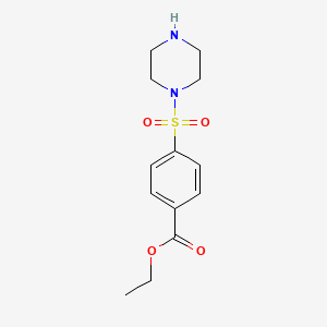 molecular formula C13H18N2O4S B2472391 Ethyl 4-(piperazine-1-sulfonyl)benzoate CAS No. 737812-97-4