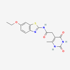 molecular formula C16H16N4O4S B2472418 N-(6-ethoxybenzo[d]thiazol-2-yl)-2-(6-methyl-2,4-dioxo-1,2,3,4-tetrahydropyrimidin-5-yl)acetamide CAS No. 1203304-72-6