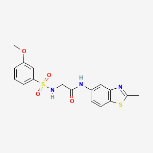 2-(3-methoxybenzenesulfonamido)-N-(2-methyl-1,3-benzothiazol-5-yl)acetamide