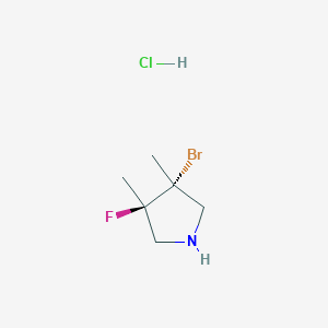(3R,4R)-3-Bromo-4-fluoro-3,4-dimethylpyrrolidine;hydrochloride