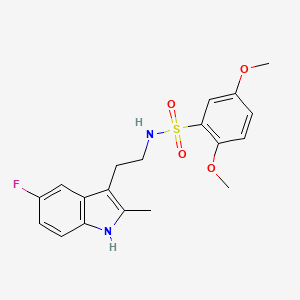 molecular formula C19H21FN2O4S B2472437 N-[2-(5-fluoro-2-methyl-1H-indol-3-yl)ethyl]-2,5-dimethoxybenzenesulfonamide CAS No. 682762-91-0