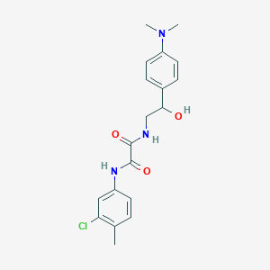 molecular formula C19H22ClN3O3 B2472439 N1-(3-chloro-4-methylphenyl)-N2-(2-(4-(dimethylamino)phenyl)-2-hydroxyethyl)oxalamide CAS No. 1421482-60-1