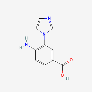 molecular formula C10H9N3O2 B2472440 4-amino-3-(1H-imidazol-1-yl)benzoic acid CAS No. 1550964-06-1