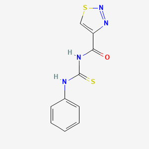 molecular formula C10H8N4OS2 B2472441 N-phenyl-N'-(1,2,3-thiadiazol-4-ylcarbonyl)thiourea CAS No. 198991-49-0