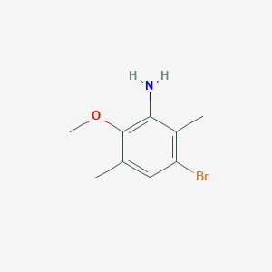 molecular formula C9H12BrNO B2472458 3-Bromo-6-methoxy-2,5-dimethylaniline CAS No. 1566430-16-7