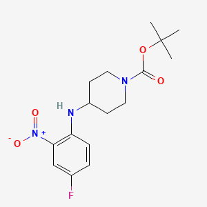 molecular formula C16H22FN3O4 B2472460 tert-Butyl 4-(4-fluoro-2-nitrophenylamino)piperidine-1-carboxylate CAS No. 1004304-09-9