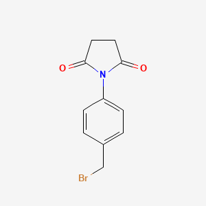 molecular formula C11H10BrNO2 B2472495 1-[4-(Bromomethyl)phenyl]pyrrolidine-2,5-dione CAS No. 309733-25-3