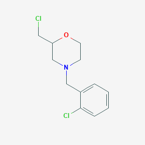 molecular formula C12H15Cl2NO B2472513 2-(Chloromethyl)-4-[(2-chlorophenyl)methyl]morpholine CAS No. 852400-07-8