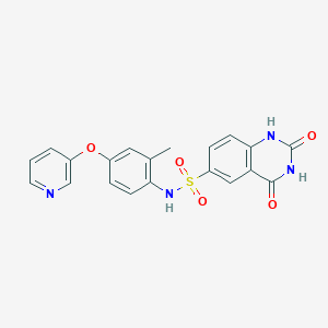molecular formula C20H16N4O5S B2472533 N-(2-methyl-4-(pyridin-3-yloxy)phenyl)-2,4-dioxo-1,2,3,4-tetrahydroquinazoline-6-sulfonamide CAS No. 2034427-88-6