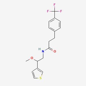 B2472534 N-(2-methoxy-2-(thiophen-3-yl)ethyl)-3-(4-(trifluoromethyl)phenyl)propanamide CAS No. 1797873-49-4