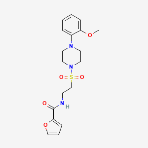 molecular formula C18H23N3O5S B2472545 N-(2-((4-(2-methoxyphenyl)piperazin-1-yl)sulfonyl)ethyl)furan-2-carboxamide CAS No. 897611-46-0