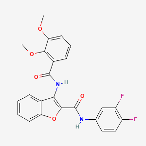 molecular formula C24H18F2N2O5 B2472568 N-(3,4-difluorophenyl)-3-(2,3-dimethoxybenzamido)-1-benzofuran-2-carboxamide CAS No. 872609-20-6