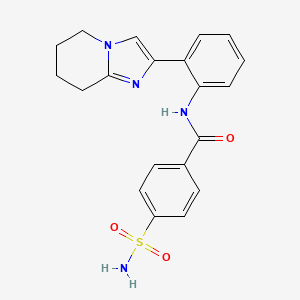 molecular formula C20H20N4O3S B2472594 N-(2-{5H,6H,7H,8H-imidazo[1,2-a]pyridin-2-yl}phenyl)-4-sulfamoylbenzamide CAS No. 2034390-02-6